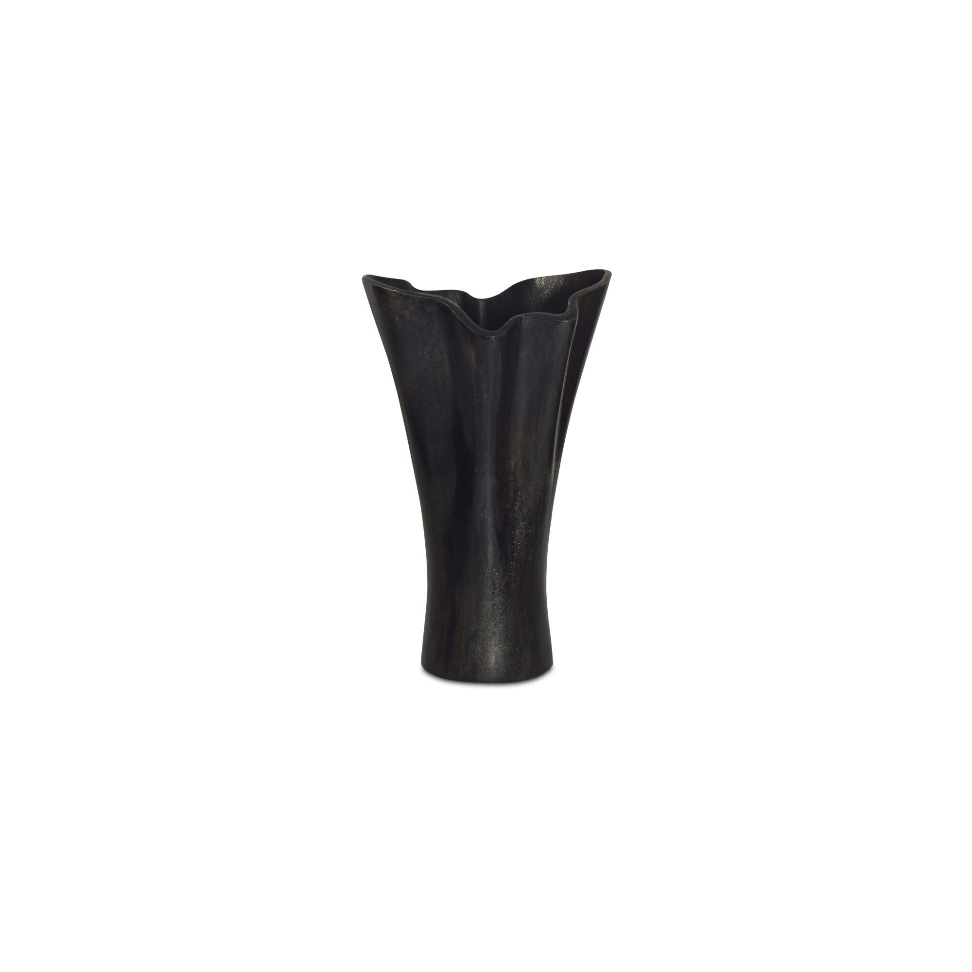 Yeri Cast Aluminum Vase Black